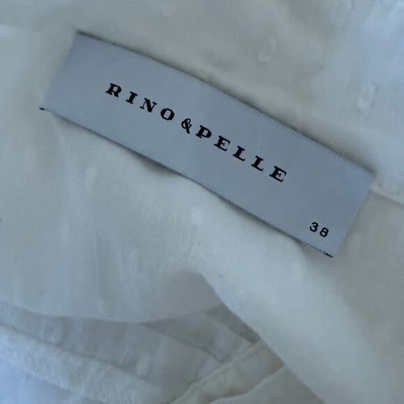 RINO & PELLE Marlot Cotton Lace White Frilly Blouse Size 38/ US 6 - Picture 9 of 9